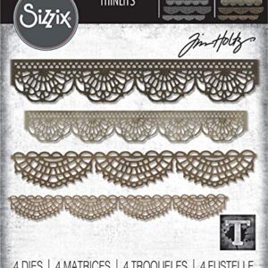 Sizzix, Multi Color, Thinlits Die Set , Crochet by Tim Holtz, 4 Pack, One Size