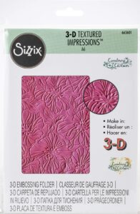 sizzix 3-d textured impressions embossing folder, multi color