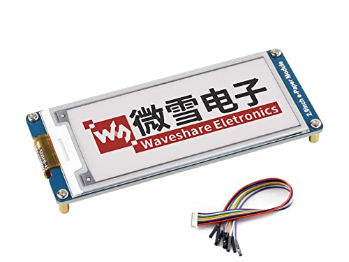 Three Color 2.9inch E-Ink Display Module (B), 296x128 Resolution 3.3V/5V E-Paper Epaper Display Screen Red Black White Tri-Color Compatible with Raspberry Pi/Arduino/STM32,SPI Interface, Full Refresh