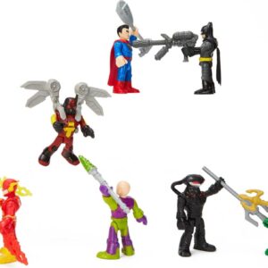 Fisher-Price Imaginext DC Super Friends Batman Toy Super-Hero Showdown Figure Set, Superman Aquaman The Flash, Preschool Kids Ages 3+ Years