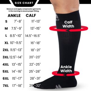 Mojo Compression Socks Premier Socks - Premium Recovery & Performance, 20-30 mmHg Coolmax Material - Medical Grade for Men & Women - Enhance Circulation & Decrease Swelling - 1 Pair