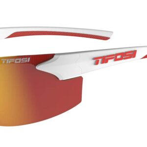 Tifosi Optics Track Sunglasses (White/Red, Smoke Red)