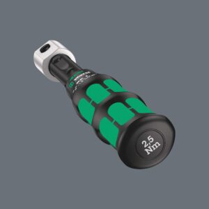 WERA 05075670001 Click-Torque XP 1 pre-Set Adjustable Torque Wrench for Insert Tools, 2.5-25 Nm, 2.5 Nm, 9x12 x 2.5 Nm x 2.5-25 Nm