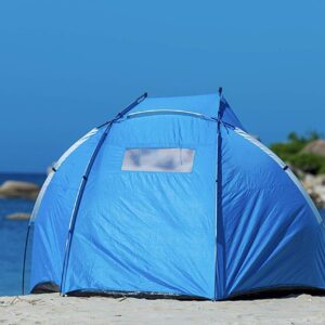 Extra Large Beach Cabana Tent Sun Shelter Sunshade Outdoor Portable UPF 50+, 94.5" L x 47.2" W x 55" H,Light Blue (Light Blue)