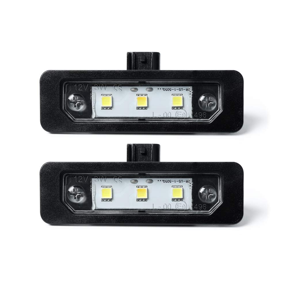 Gempro License Plate Light, 2Pcs LED License Plate Tag Lamp Assembly For Ford Mustang Focus Fusion Flex Taurus Lincoln Mercury Lincoln