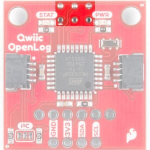 SparkFun Qwiic OpenLog Open-source datalogging Board Works over I2C Supports microSD FAT16/32 cards up to 32GB Configurable baud rates up to 115200bps Preprogrammed ATmega328 with Optiboot bootloader