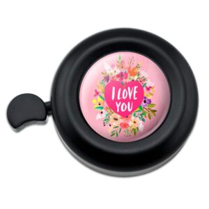 I Love You Flower Heart Wreath Bicycle Handlebar Bike Bell