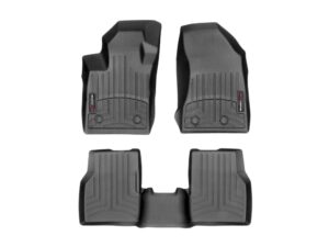 weathertech custom fit floorliners for jeep compass - 1st & 2nd row (441205-1-2), black