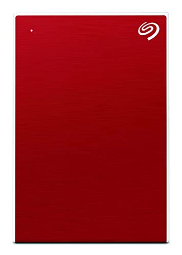 Seagate 5TB Backup Plus Portable High-Capacity External Hard Drive + 1Yr Myliocreate + 2MO Adobe CC Photography, Red (STHP5000403)