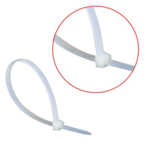 Superun Clear Zip Ties 6 Inch, 40 Lbs Tensile Strength Wire Ties (Industrial Grade Cable Ties) Pack of 100 White