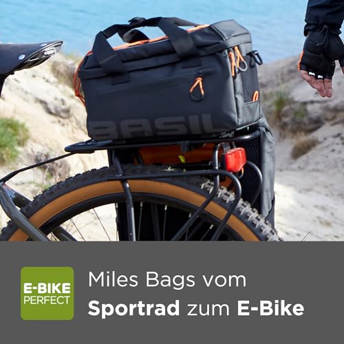 Basil, Miles MIK, Trunk Bag, 7L, Black/Lime