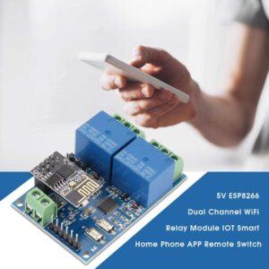 2 Channel Relay Smart Momentary Switch Relay Module for Smart Home Phone APP Remote Switch