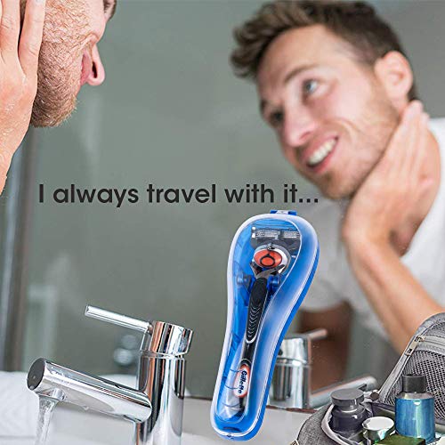 Nincha Manual Razor Travel Case Portable Plastic Manual Razor Trimmer Protector Blue