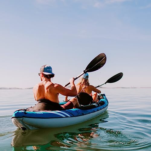 Driftsun Almanor Inflatable Kayak - Inflatable White Water Kayak - 1 and 2 Person Kayaks for Adults with EVA Padded Seats, High Back Support, Paddles, Pump (1 Person, 2 Person, 2 Plus 1 Child)