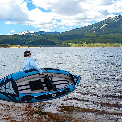 Driftsun Almanor Inflatable Kayak - Inflatable White Water Kayak - 1 and 2 Person Kayaks for Adults with EVA Padded Seats, High Back Support, Paddles, Pump (1 Person, 2 Person, 2 Plus 1 Child)