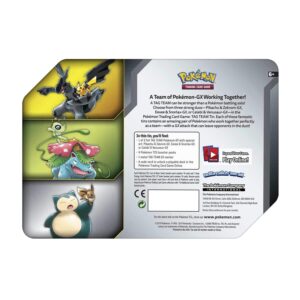 Pokemon Tag Team Tin Pikachu & Zekrom- TCG: Sun & Moon- Contains 4 Booster Packs & Featuring 1 Special Art Pikachu & Zekrom-GX Foil Card