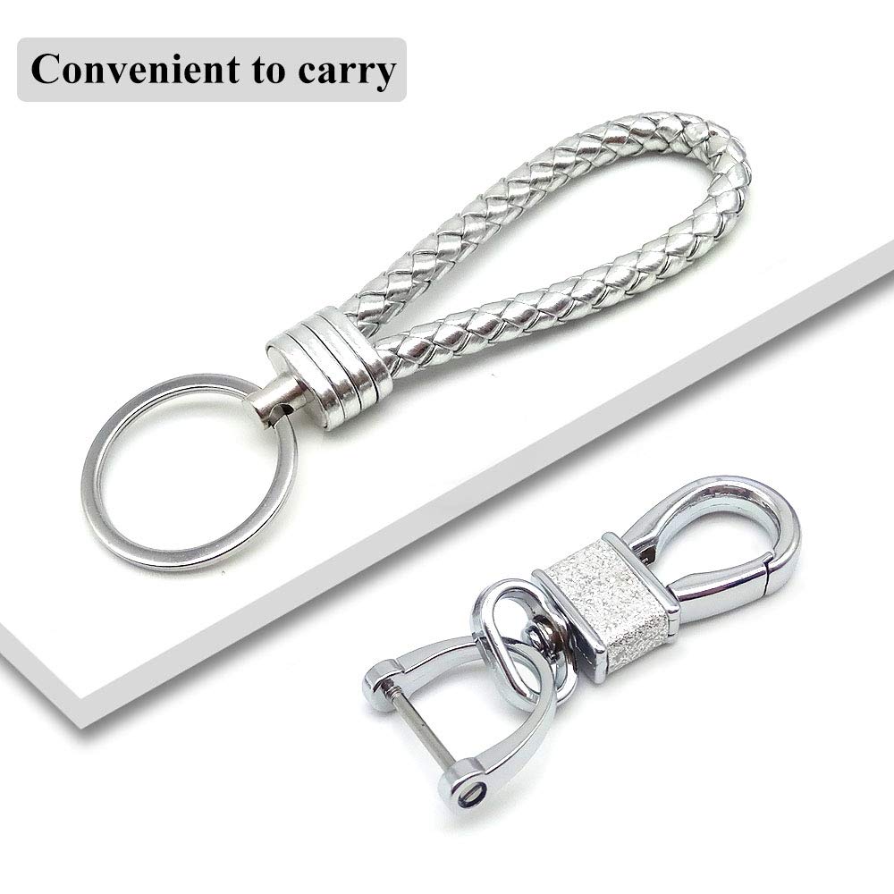 Senauto Quicksand Key Shell Key Fob Cover Case Keychain Compatible with Audi A3 A4 A6 TT Q5 Q7 S5 SQ5 R8 (Silver)