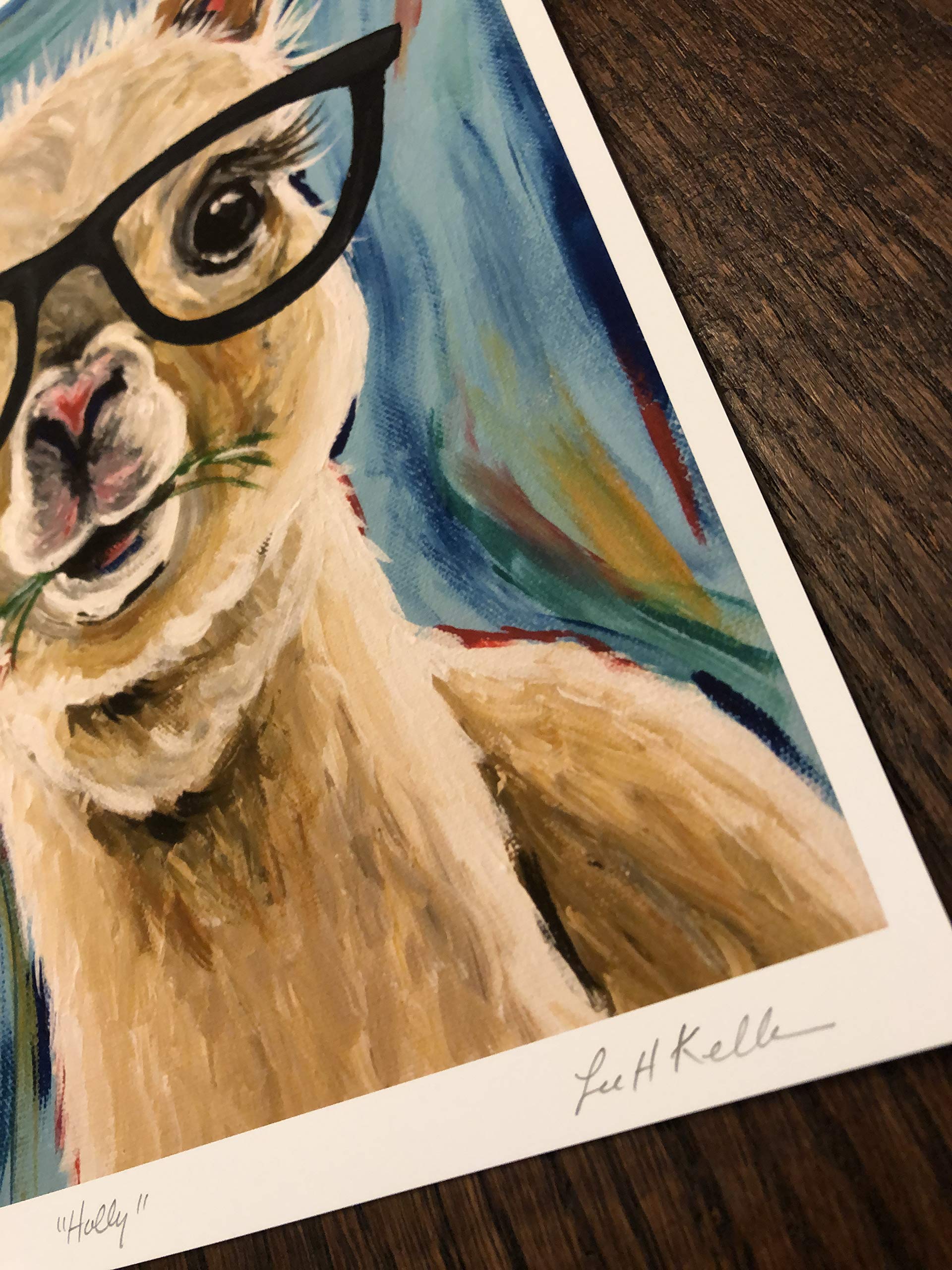 Alpaca Art Print - Alpaca Decor - Alpaca with Glasses Art - Gifts for Alpaca Lovers - Cute Alpaca Print - Alpaca Gifts - Alpaca Wall Art - Llama Art Alpaca Art from Lee Keller, Hippie Hound Studios