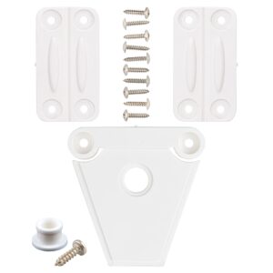 neverbreak parts - igloo cooler replacement parts - small white kit (2 hinges, 1 latch with post and screws) | high strength igloo cooler hinges replacement with latch