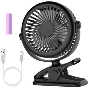 cambond baby stroller fan clip - on fans battery powered rechargeable baby fan with 3 adjustable speed desk table portable usb small fan for travel camping fishing boating