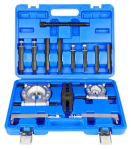 yotoo bearing puller set, 5 ton capacity bearing separator kit with 2" and 3" jaws, wheel hub axle puller set, heavy duty bearing splitter tool kit with case, blue