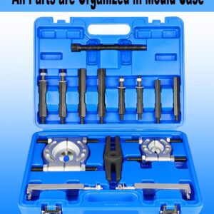 YOTOO Bearing Puller Set, 5 Ton Capacity Bearing Separator Kit with 2" and 3" Jaws, Wheel Hub Axle Puller Set, Heavy Duty Bearing Splitter Tool Kit with Case, Blue