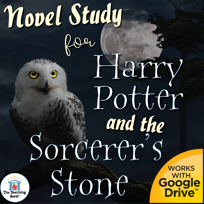 Novel Study Book Unit for Harry Potter and the Sorcerer's Stone by J.K. Rowling Printable or for Google Drive™ or Google Classroom™