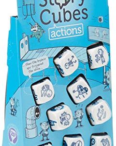 Rory's Story Cubes Actions (Eco-Blister) | Storytelling Game for Kids and Adults | Fun Family Game | Creative Kids Game | Ages 6 and up | 1+ Players | Average Playtime 10 Minutes | Made by Zygomatic