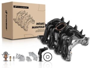a-premium upper intake manifold with gaskets thermostat kits compatible with ford e/f series, e150, e250, e350, e450, f150, f250, f350, excursion, expedition, 5.4l v8, replace# 2l1z-9424-aa