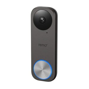 remo+ remobell s wifi video doorbell camera with hd video, motion sensor, 2-way talk, and alexa enabled (no monthly fees) (free cloud storage)