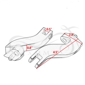 Passenger Rear Foot Peg Mount Kits For Harley Touring Electra Glide Street Glide Road King 1993-2018(Replaces HD# 50198-97B)