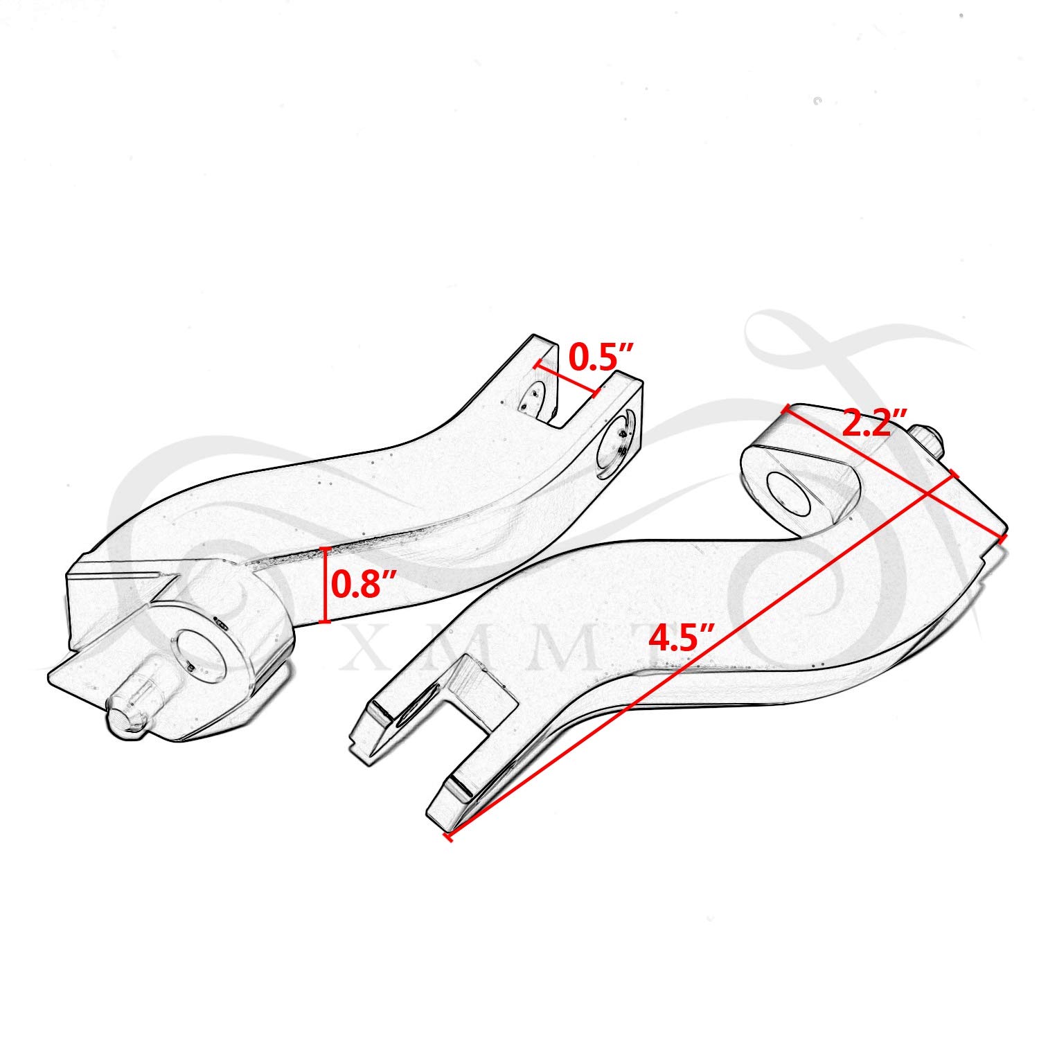 Passenger Rear Foot Peg Mount Kits For Harley Touring Electra Glide Street Glide Road King 1993-2018(Replaces HD# 50198-97B)