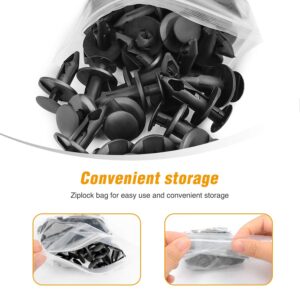 GOOACC 100PCS Nylon Bumper Fastener Rivet Clips for GM 21030249 for Ford N807389S,1PC Bonus Fastener Remover