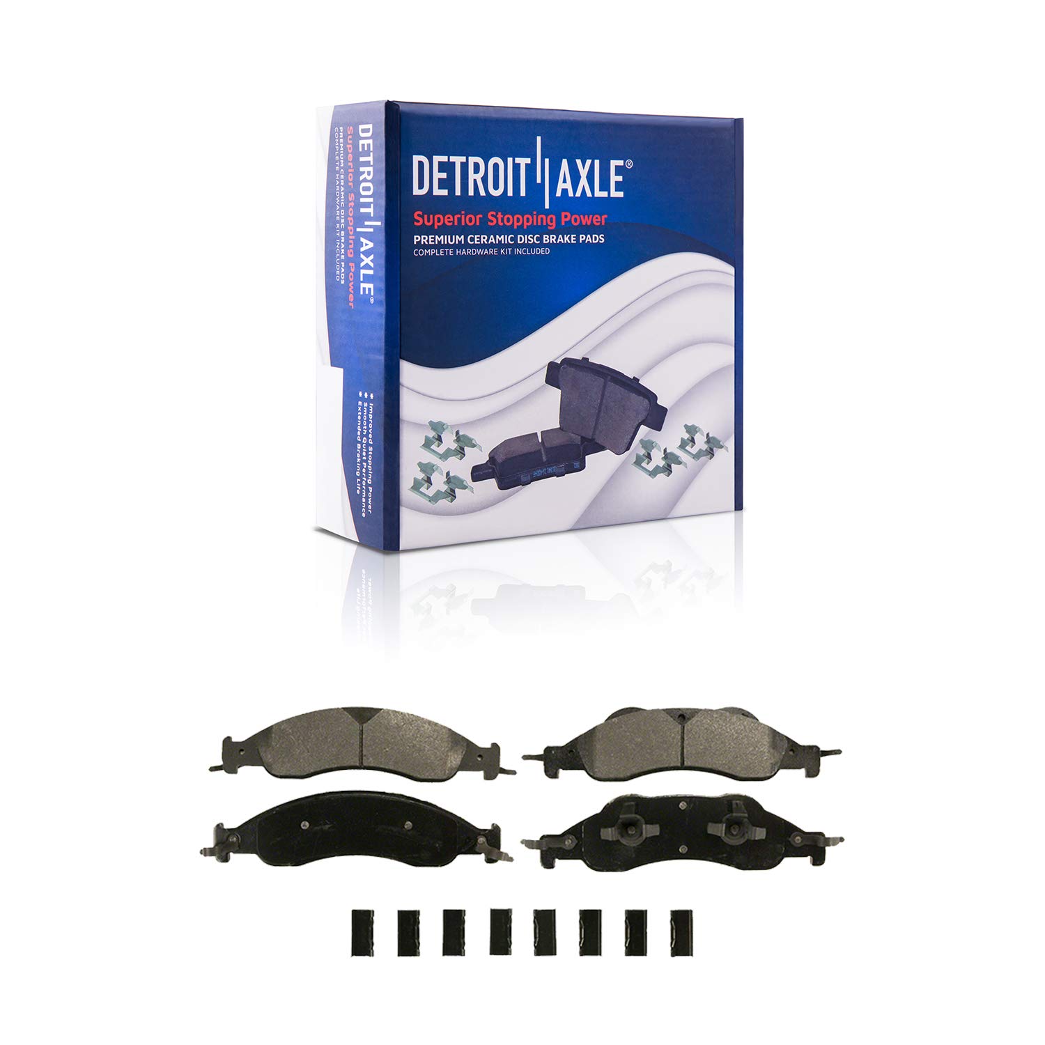 Detroit Axle - Brake Kit for 2007 2008 2009 Ford Expedition Lincoln Navigator Brakes Rotors and Ceramic Brake Pads Front & Rear Replacement