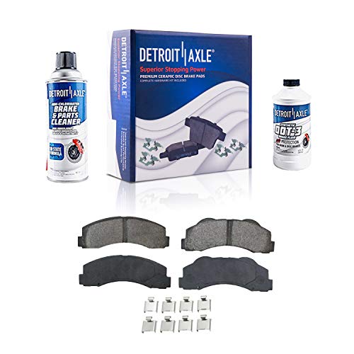 Detroit Axle - Brake Kit for 6 Lug 2010-2011 Ford F-150 Drilled & Slotted Brake Rotors and Ceramic Brakes Pads Front and Rear Replacement