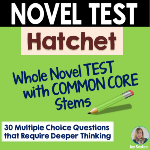 whole novel test: hatchet - with common core stems