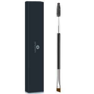 kingmas eyebrow brush, professional dual angled eye brow brush and spoolie brush eyelash comb eyebrow tool (black)