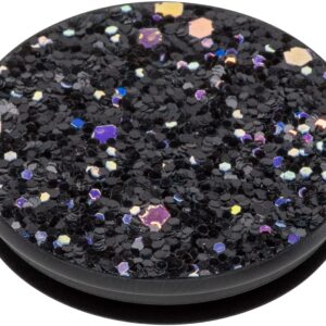 PopSockets Phone Grip with Expanding Kickstand, Glitter PopGrip - Sparkle Black