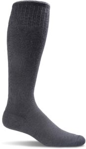 sockwell women's twister firm graduated compression sock, solid black - m/l