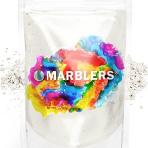 MARBLERS White Mica Powder Colorant [Cream White] 3oz (85g) | Cosmetic | Epoxy Resin Pigment | Dye | Non-Toxic, Vegan, Cruelty-Free | Lip Gloss, Nails, Body Butter | Bath Bomb, Candle & Soap Making