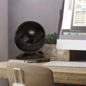 Vornado 5303 Small Whole Room Air Circulator Fan with Base-Mounted Controls, 3 Speed Settings, Multi-Directional Airflow, Removable Grill for Cleaning, Black