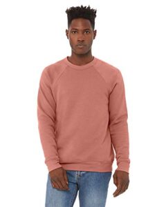 bella + canvas unisex sponge fleece crewneck sweatshirt l mauve