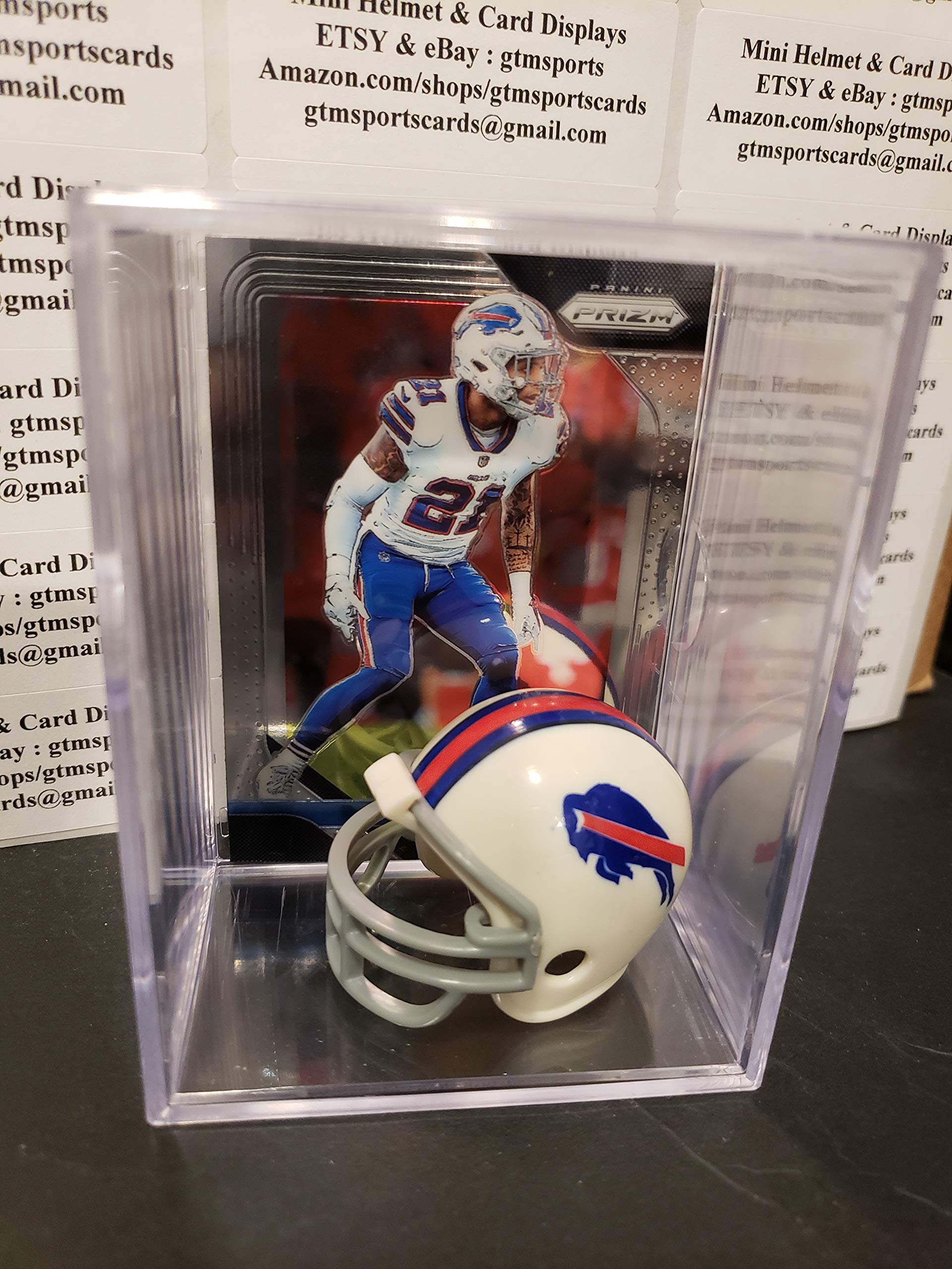 Jordan Poyer Buffalo Bills Mini Helmet Card Display Collectible Auto Shadowbox Autograph