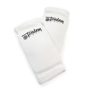 Tandem Sport Volleyball Elbow Pads - Volleyball Pads for Floor Burns and Bruises - Non-Bulky White Volleyball Elbow Pads