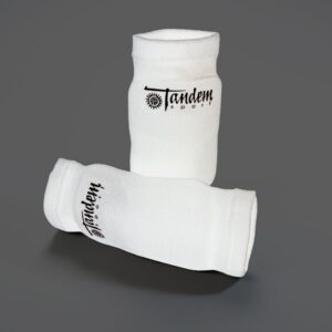 Tandem Sport Volleyball Elbow Pads - Volleyball Pads for Floor Burns and Bruises - Non-Bulky White Volleyball Elbow Pads