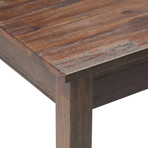 SIMPLIHOME Monroe SOLID WOOD Rustic 60 inch Home Office Desk, Writing Table, Workstation, Study Table Furniture in Distressed Charcoal Brown