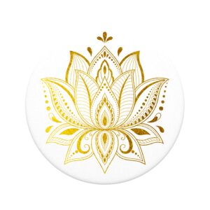 PopSockets Phone Grip with Expanding Kickstand, Mandala PopGrip - Golden Prana