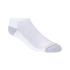 Skechers womens 10 Pack No Show Running Socks, White/Orange, 9 11 US