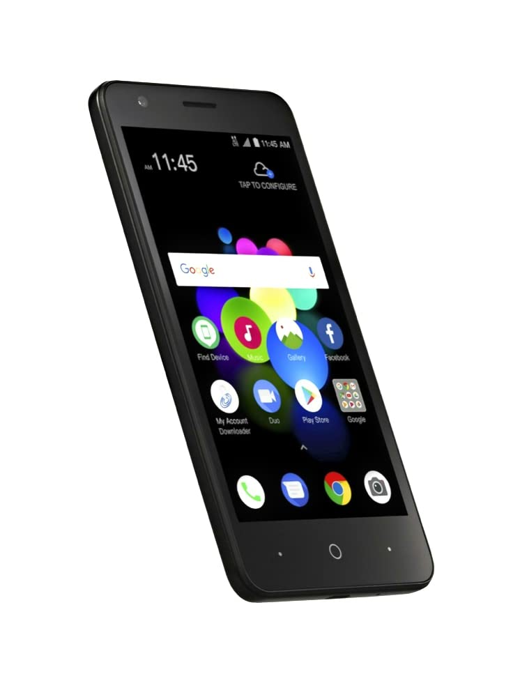 Total Wireless ZTE Blade T2 Lite 4G LTE Prepaid Cell Phone (Locked) - Black - 16GB - Sim Card Included - CDMA