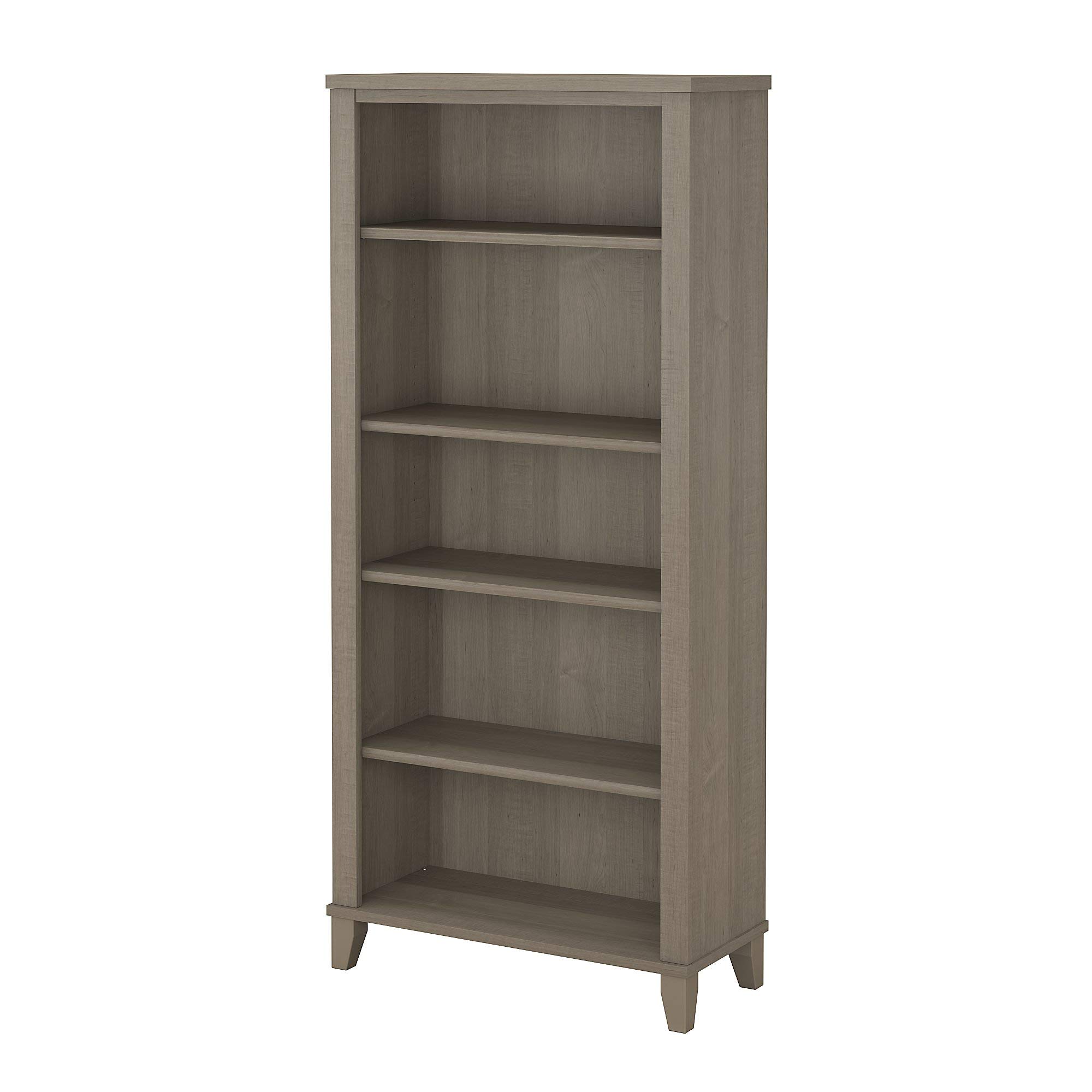 Bush Furniture Somerset Tall 5 Shelf Bookcase in Ash Gray